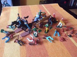 Retró trafikáru játék műanyag katonák indián cowboy western 1