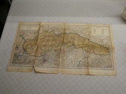 Kogutowicz Manó térkép - A Felvidék közigazgatása