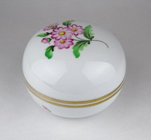 0X008 Virág mintás Herendi porcelán bonbonier