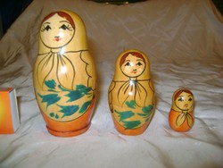 Retro orosz matrjoska babák - három darabos szett