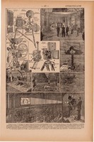 Film, mozi, nyomat 1923, francia, 19 x 29 cm, lexikon, eredeti, mozifilm, forgatás, vetítőgép