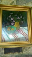 Antal ilona / 1932-2004 / cornflowers flower still life painting p., Far., Jjl. It is also great for modern interiors
