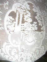 Álomszép fehér barokk életképes vitrázs függöny különlegesség