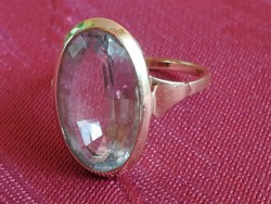Art deco akvamarin köves arany gyűrű 