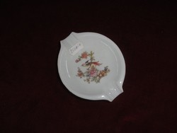 Hollóház porcelain ashtray with bird pattern, diameter 10 cm. He has!