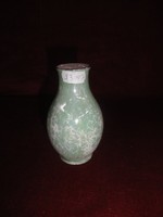 Hollóház porcelain vase, 11 cm high, green. He has!