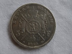 Francia 5 frank 1869