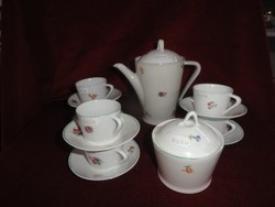 Hollóház porcelain coffee set, flower pattern, 14 pieces. He has!