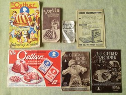 Dr Oetker,Stella,Váncza kis recepkönyvek a 30-as évekből