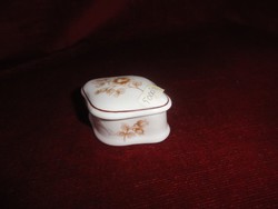 Raven house porcelain jewelry holder with brown floral pattern. He has!