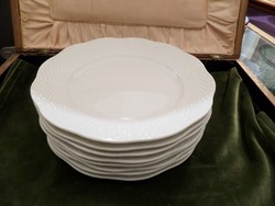 Fehér festetlen herendi desszertes tányér 8 db