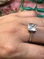 Nagyon szép ezüst hatalmas köves designer ötvös gyűrű 19mm