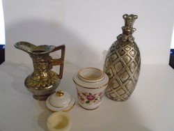 3 pcs Antique Kitchen Salt Cellar or Wine Salt Shaker, approx. 10 cm, heavy
