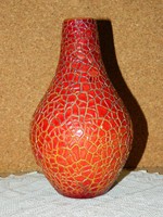 Zsolnay repesztett mázas váza.