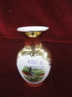 Austrian eigl porcelain mini vase, height 10.5 cm. Lilienfeld with caption and picture. He has!