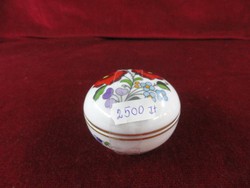Kalocsai porcelán, mini bonbonier, átmérője 7 cm.