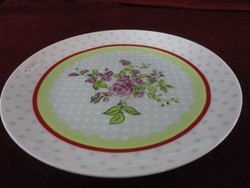 Spanish porcelain cake plate with rose pattern, diameter 20.5 cm. He has!