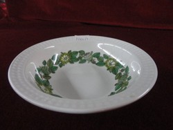 Spanish porcelain compote plate. With printed border, green pattern, diameter 14.5 cm. He has!