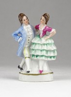 0X493 Antik WAGNER und APEL porcelán barokk pár