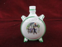 Zsolnay porcelain mini bottle, without stopper, antique shield seal. He has!