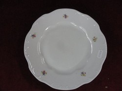 Zsolnay porcelain flat plate. Antique shield pattern with colorful floral pattern. He has!