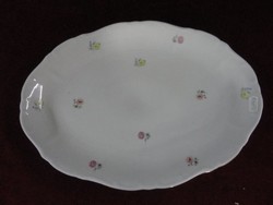 Zsolnay porcelain meat bowl with antique shield seal and gold border with colorful flowers. He has!