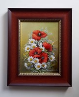 Pankotai Alexandra -Virágcsendélet - olajfestmény - ajándék kerettel