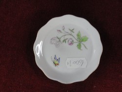 Aquincum porcelain mini jewelry holder with asters and butterflies, diameter 8 cm. He has!