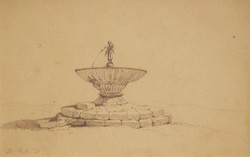 St. Veit 58 /1858 / ceruza rajz szépen keretezve