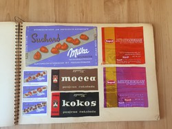 Retro papír gyűjtemény Milka cigaretta csoki papírok