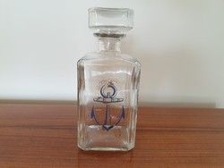 Whiskys üveg szögletes hajómintás horgonyos italos palack kiöntő