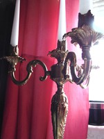 4 ágú barokk bronz gyertyatartó 