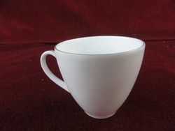 Hertel jacob german bavaria porcelain coffee cup with gold border on a snow white background. He has!