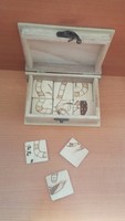 Earthworm race puzzle, puzzle wood, handmade, in a box