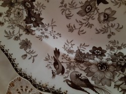 DAVENPORT madárkás-virágos fajansz tányér