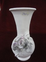 Ceramic vase decorated with roses. He has!