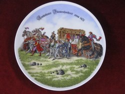 Dr. Merkle atelier germany porcelain, hand-painted decorative plate. Limited edition. He has!