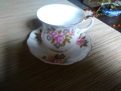 Angol Royal Ascot szép porcelán kávés csésze kistányéral