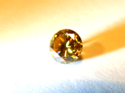 Gyémánt - 0,36 ct, cognac, SI1, természetes, brilliáns csiszolású, kezeletlen