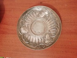 Szecessziós francia Galliametal ón kis tányér