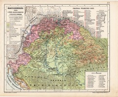 Magyarország térkép 1683, kiadva 1913, történelmi, Kogutowicz Manó, török uralom , atlasz, szandzsák
