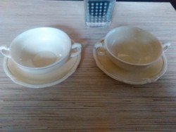 Antik Angol porcelán leveses csészék kistányéral
