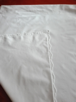 Antik fehér pamut vászon párnahuzat, 70 x 70 cm