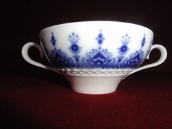 Hutschenreuther German porcelain soup cup. Cobalt blue pattern. He has!