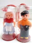 Old souvenir dolls in a box