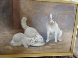 Állatos festmény-Mesterházy