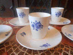Gránit kerámia, antik pohár készlet tányérokkal