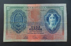Magyar Osztrak Bank 20 korona 2. 01. 1907 