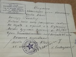   Magyarországi  2.vh. orosz parancsnoki  levél ,  Abony  1945 .