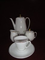 Pmr bavaria German porcelain tea set, 15 pieces, gold border. He has!